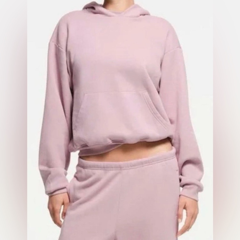 SKIMS Dusk Pink Track Pants & Hoodie Set